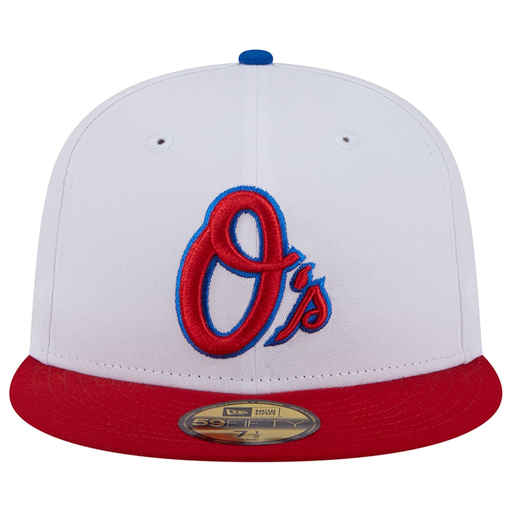 Baltimore Orioles New Era Undervisor 59FIFTY Fitted Hat - White/Red