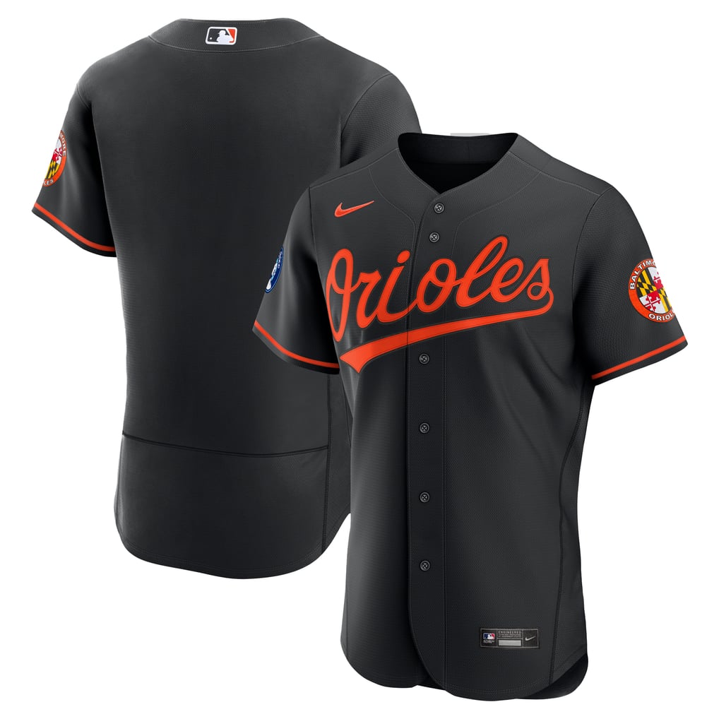 Baltimore Orioles Nike Alternate Sponsor Patch Authentic Jersey - Black