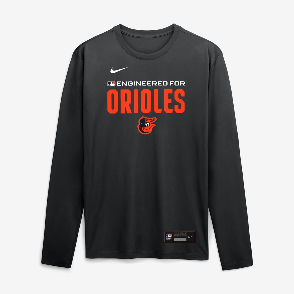 Baltimore Orioles Nike Authentic Collection Legend Dri-FIT Long Sleeve T-Shirt - Black