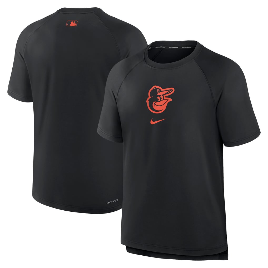 Men's Baltimore Orioles Nike Black Authentic Collection Pregame Raglan ...