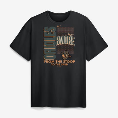 Baltimore Orioles Nike City Connect Max90 Heavyweight T-Shirt - Black
