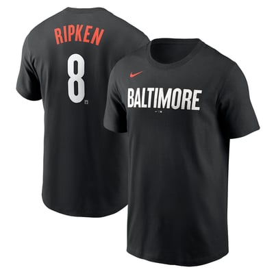 Cal Ripken Jr. Baltimore Orioles Nike City Connect Name & Number T-Shirt - Black