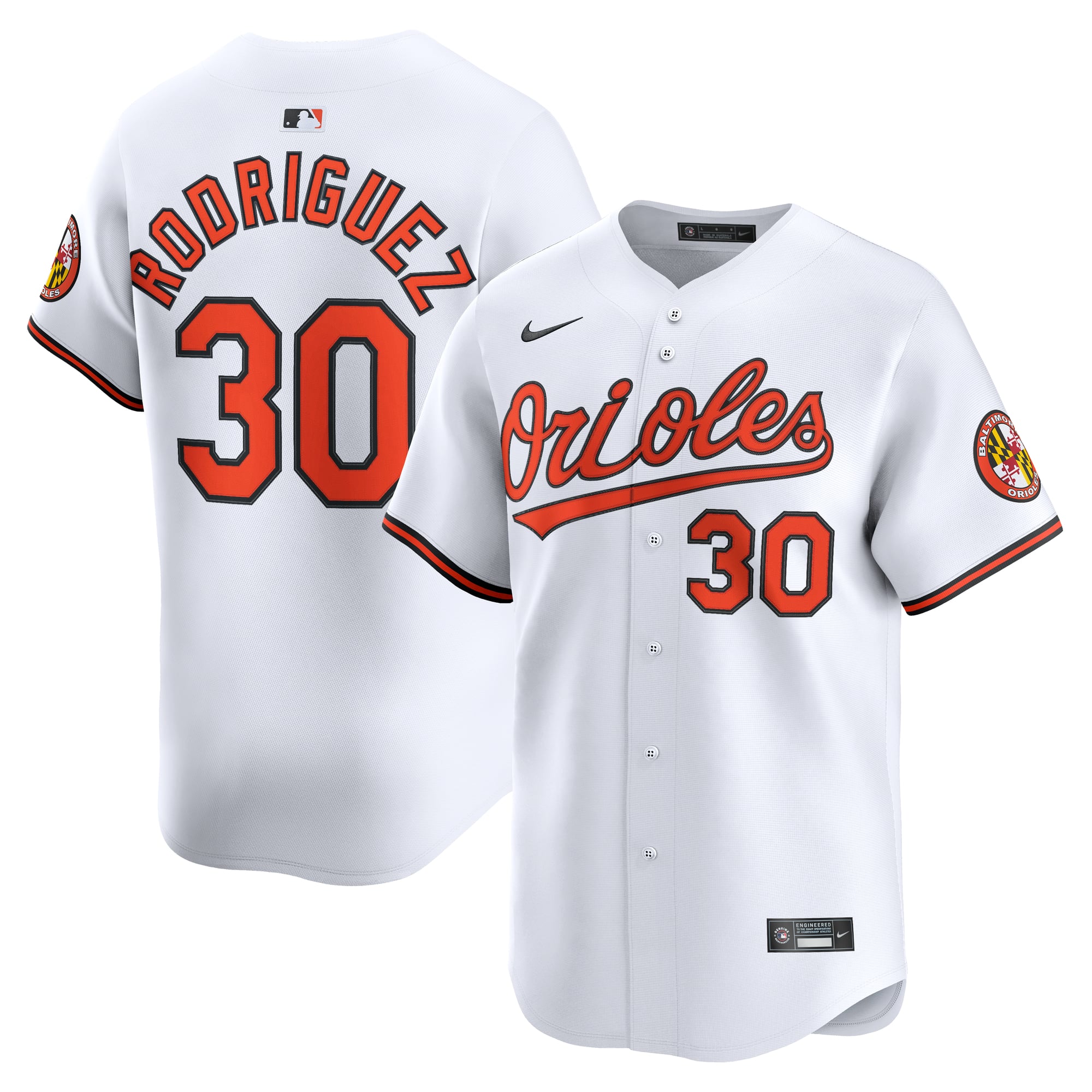 Men's Baltimore Orioles Grayson Rodriguez Nike White Home Limited ...