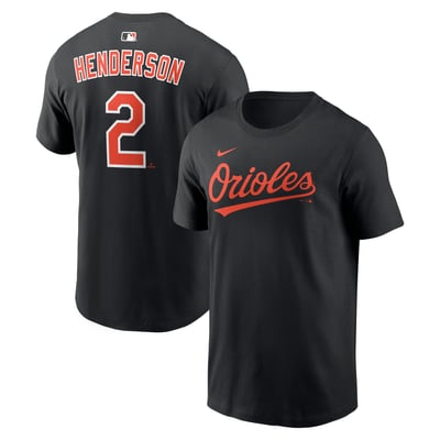 Gunnar Henderson Baltimore Orioles Nike Home Name & Number T-Shirt - Black