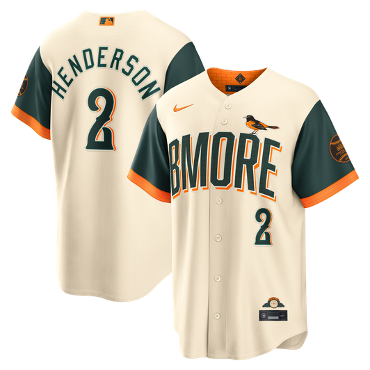 Men's Baltimore Orioles Gunnar Henderson Nike Cream 2026 City Connect Stadium Jersey