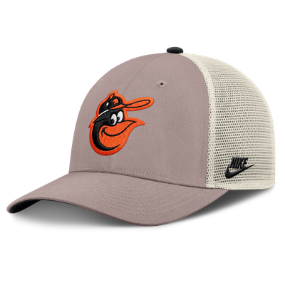 Baltimore Orioles Nike Rise Adjustable Trucker Hat - Khaki
