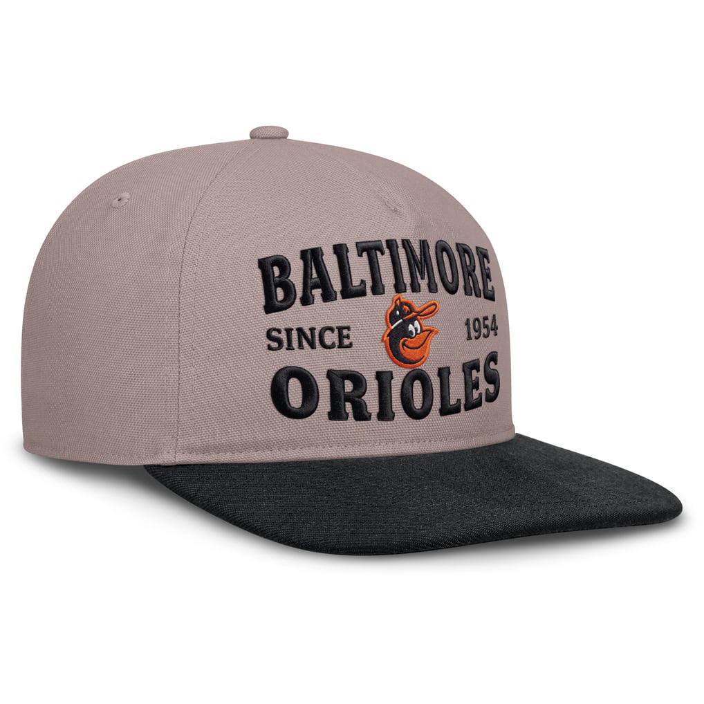 Baltimore Orioles Nike Cooperstown Pro 5-Panel Adjustable Hat - Light Brown/Black
