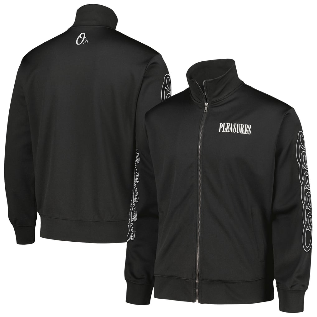 Baltimore Orioles PLEASURES Pitcher Full-Zip Track Jacket - Black