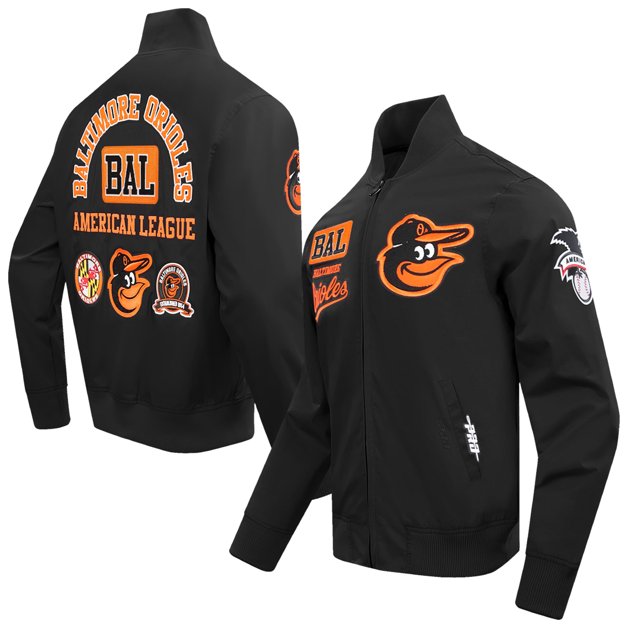Baltimore Orioles Pro Standard Area Code Twill Full-Zip Jacket - Black
