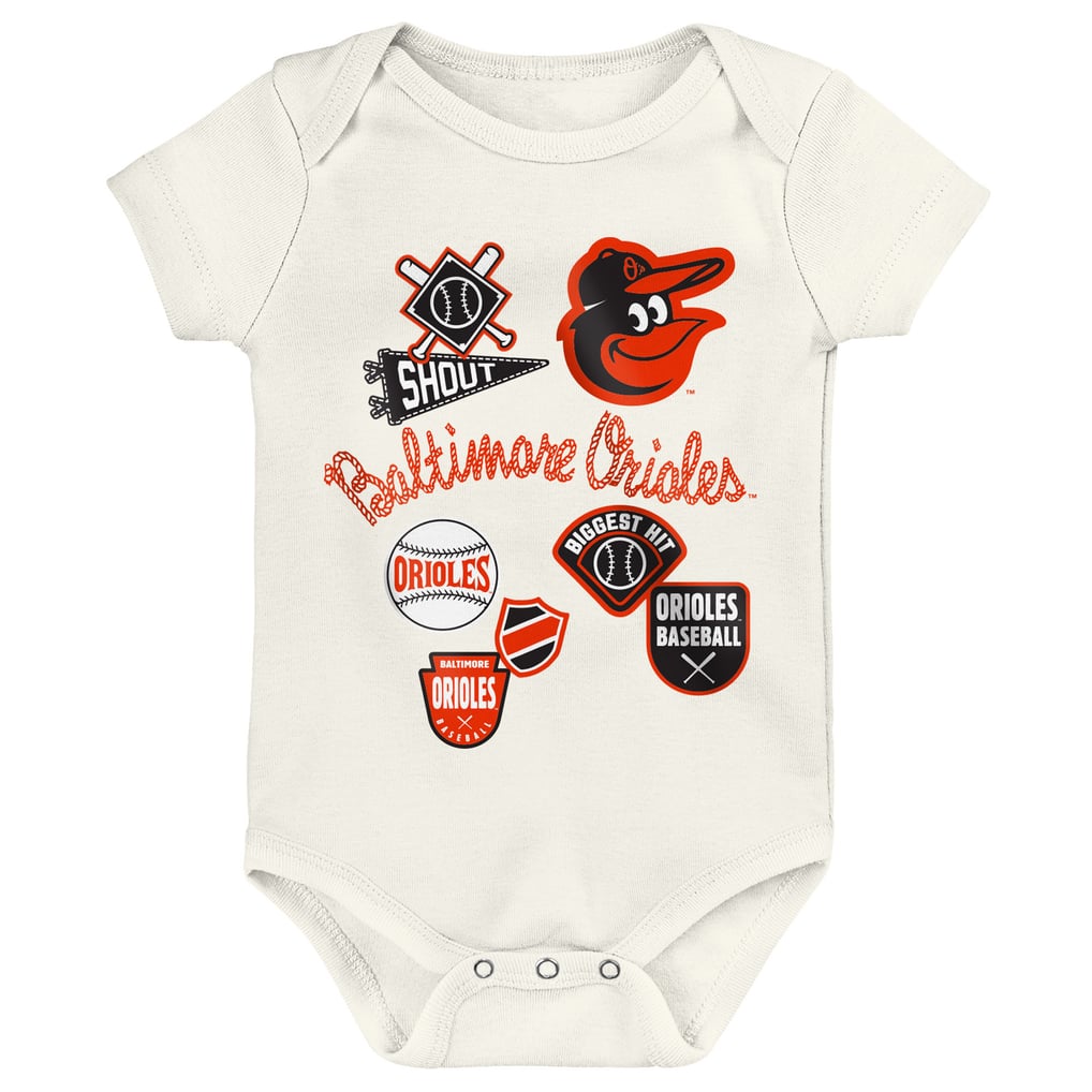 Baltimore Orioles Outerstuff Newborn Home Plate 3-Piece Creeper Set