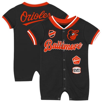 Baltimore Orioles Outerstuff Newborn Pinch Romper - Black
