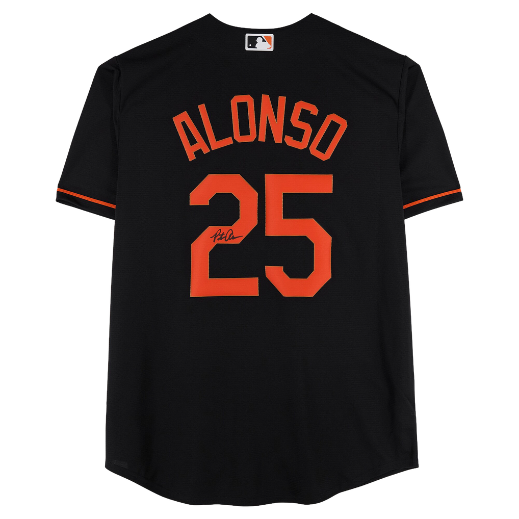 Pete Alonso Baltimore Orioles Autographed Fanatics Authentic Black Nike Replica Jersey