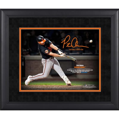 Pete Alonso Baltimore Orioles Facsimile Signature Fanatics Authentic Framed 11" x 14" 300th Career Home Run Spotlight Photograph