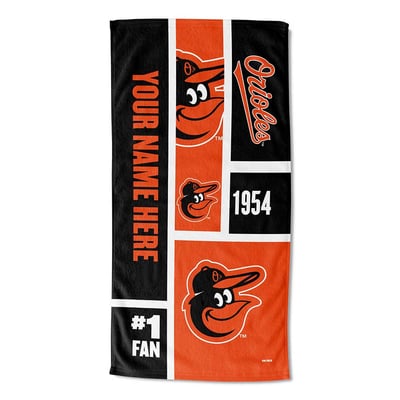 Baltimore Orioles The Northwest Group 30'' x 60'' Colorblock Personalized Beach Towel