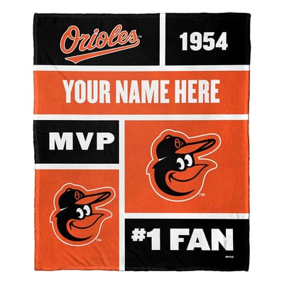 Baltimore Orioles The Northwest Group 50'' x 60'' Colorblock Personalized Silk Touch Throw