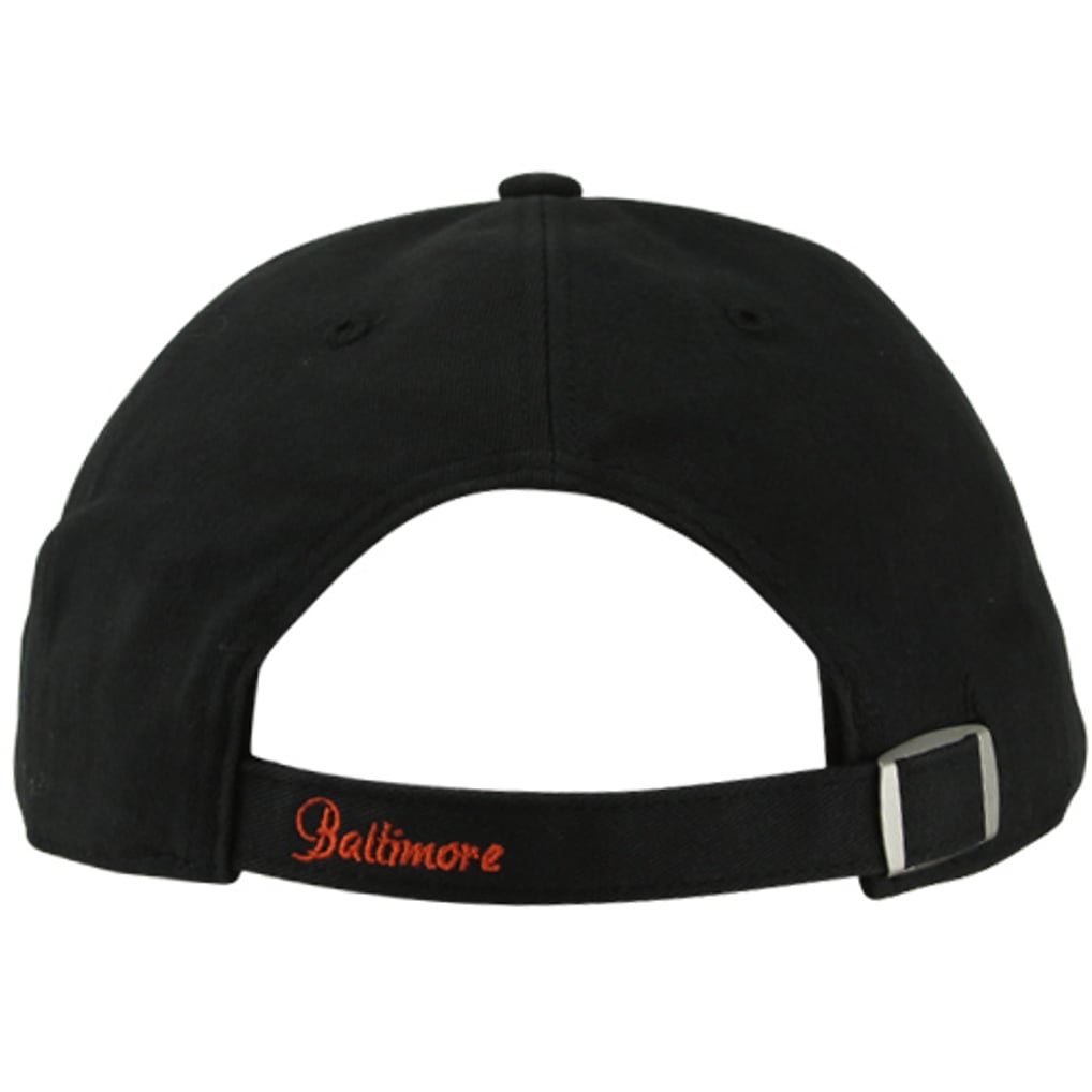 Orioles Baltimore Dazzle Sequin Bling Slouch Cap Bling Crystal Baltimore Orioles Black Adjustable Hat | MLB  main image 4