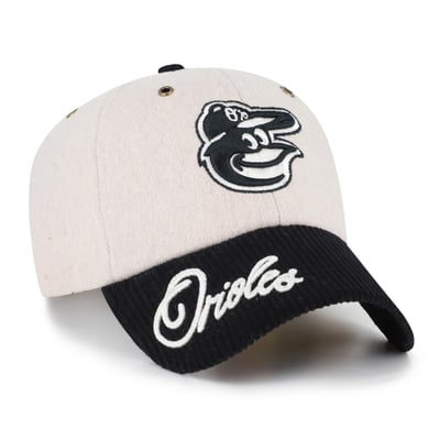 Baltimore Orioles '47 Women's Rope Script Clean Up Adjustable Hat - Natural/Black