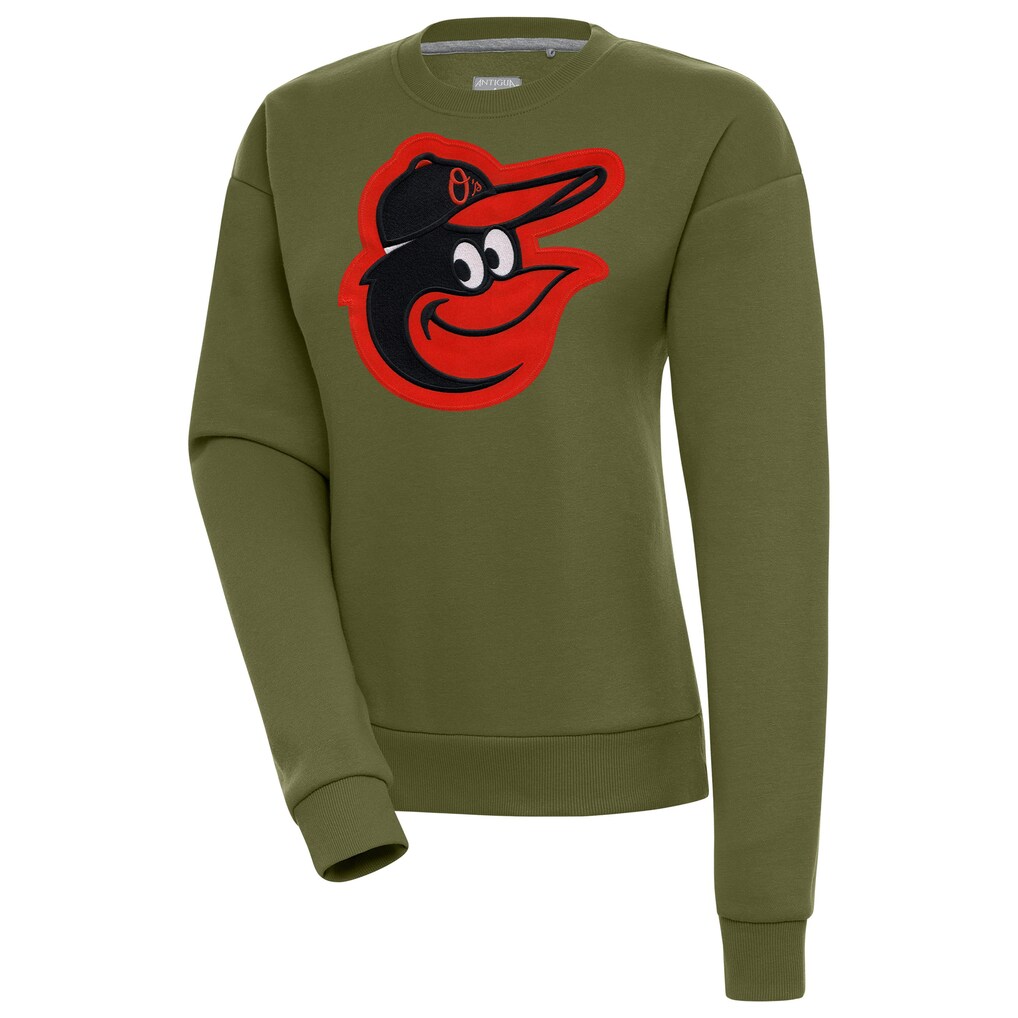 Baltimore Orioles Antigua Women's Victory Pullover Sweatshirt - Olive