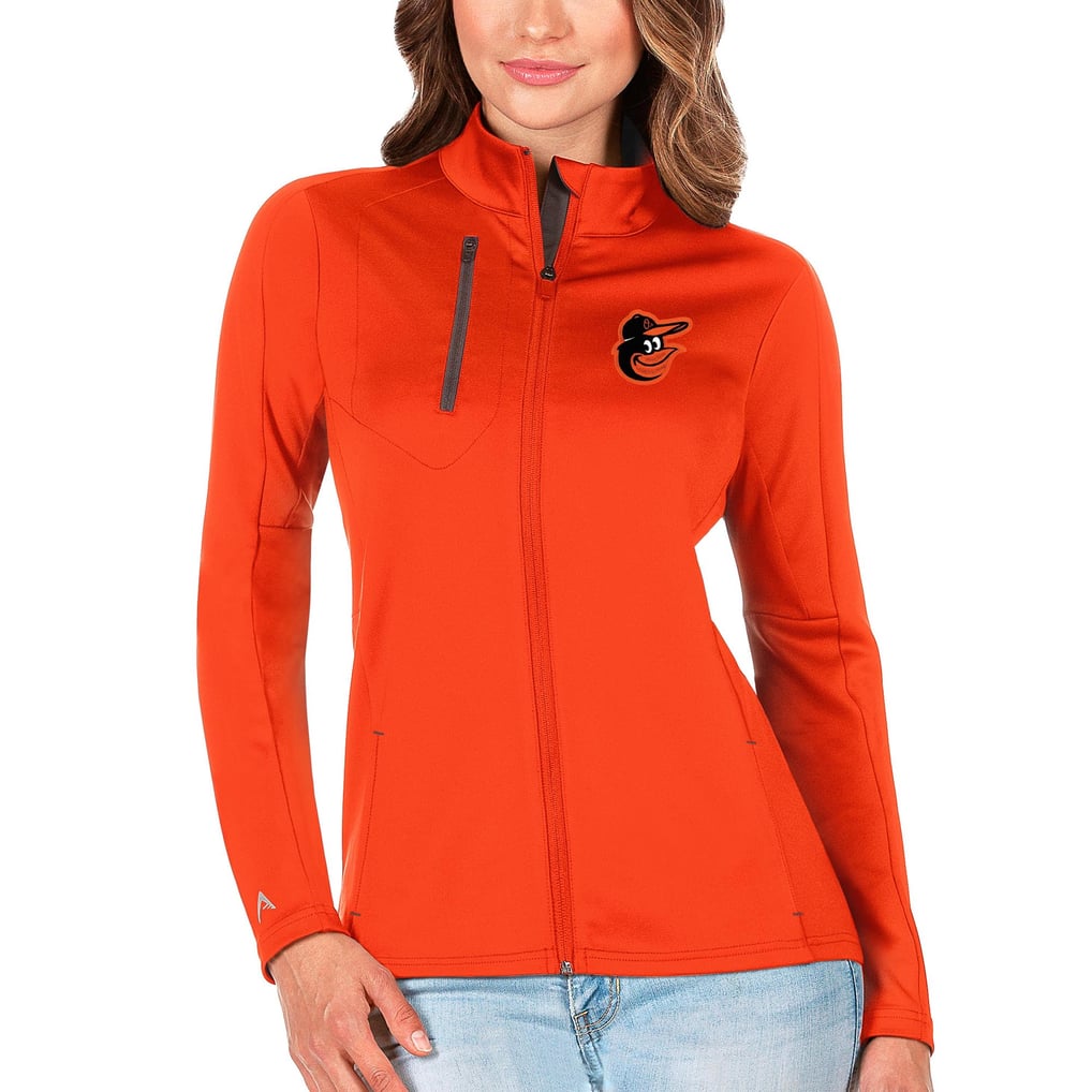Baltimore Orioles Antigua Women's Generation Full-Zip Jacket - Orange/Charcoal