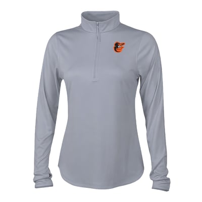 Baltimore Orioles Columbia Women's Fairway Breeze Quarter-Zip Pullover - Gray