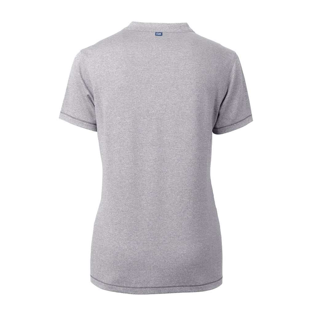 Baltimore Orioles Cutter & Buck Women's DryTec Forge Stretch V-Neck Blade Top - Heather Gray