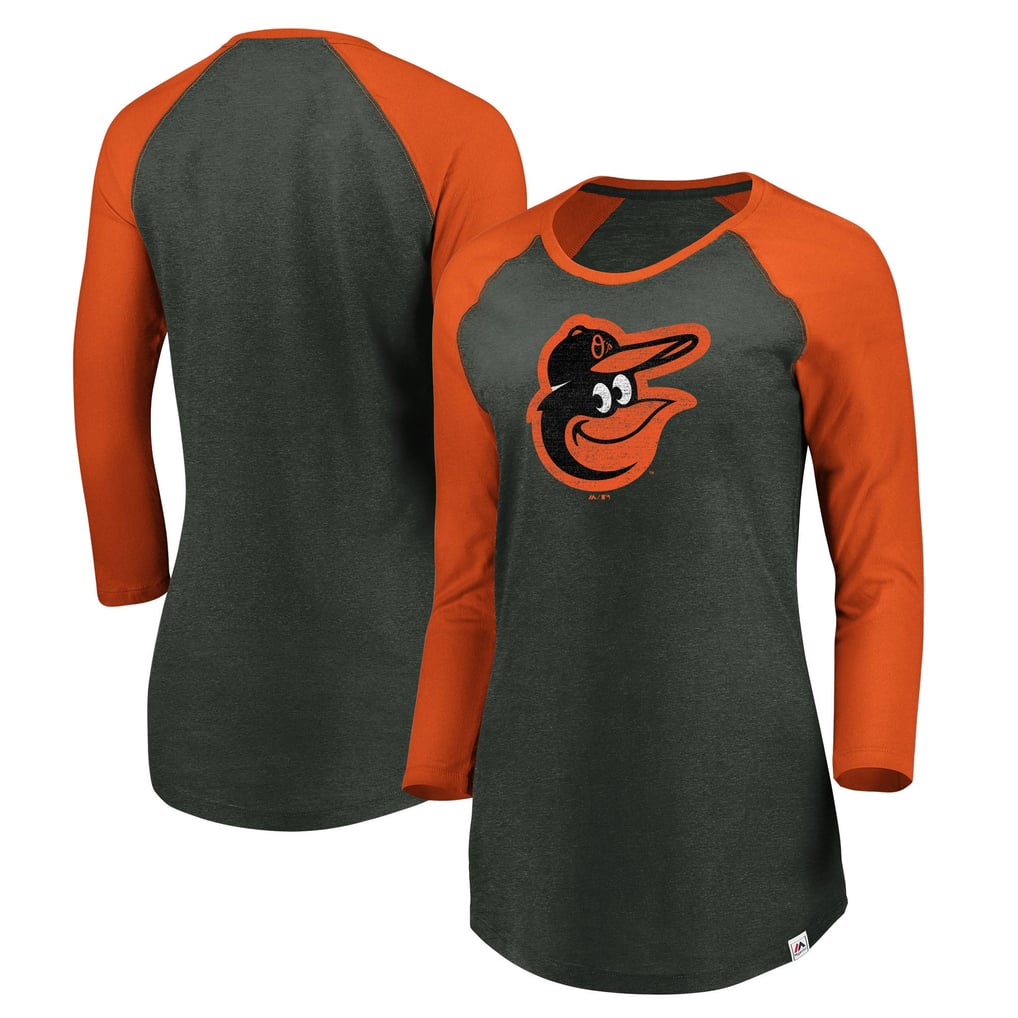 Women's Baltimore Orioles Majestic Heathered Charcoal Winner's Glory ...