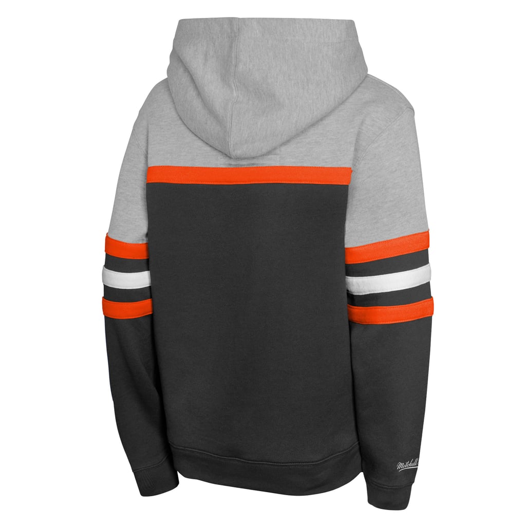 Baltimore Orioles Mitchell & Ness Youth Cooperstown Head Coach Pullover Hoodie - Black/Grey