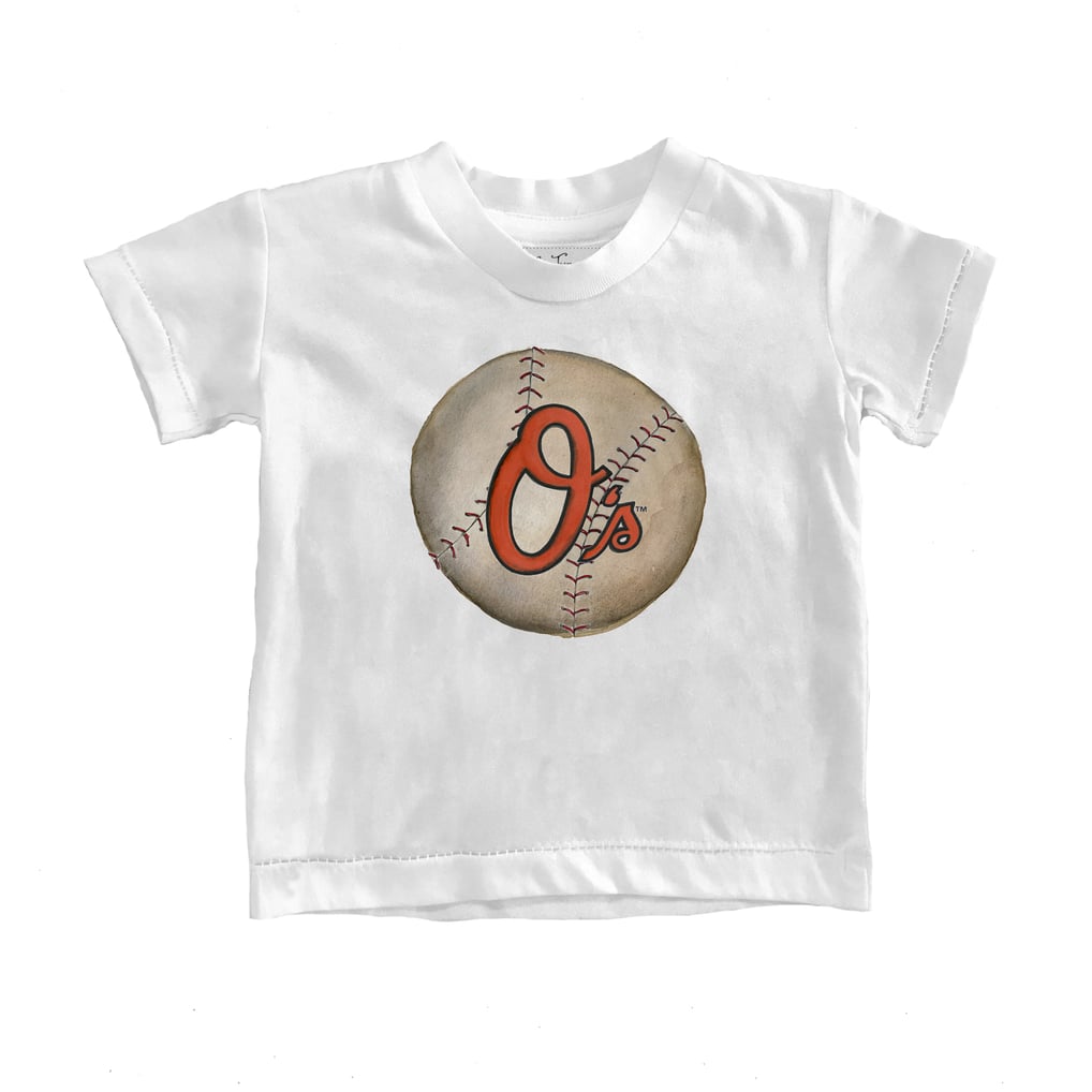 Baltimore Orioles Tiny Turnip Youth Stitched Baseball T-Shirt - White