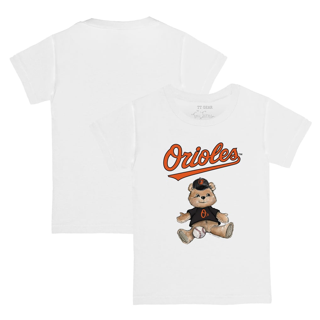 Baltimore Orioles Tiny Turnip Youth Teddy Boy T-Shirt - White