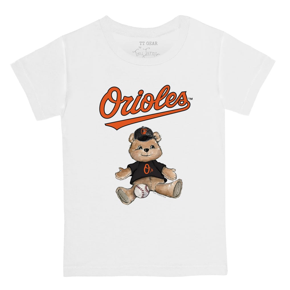 Baltimore Orioles Tiny Turnip Youth Teddy Boy T-Shirt - White