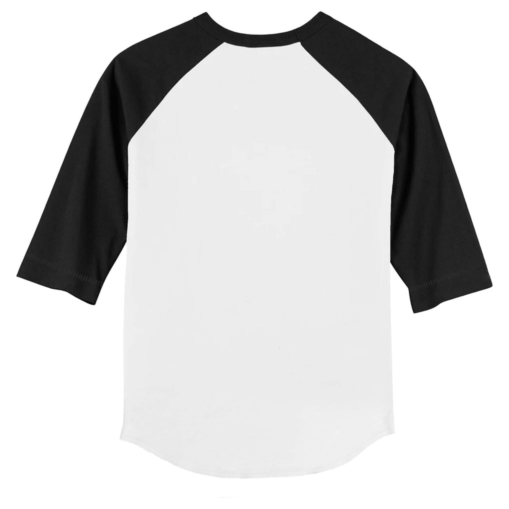Baltimore Orioles Tiny Turnip Youth Base Stripe 3/4-Sleeve Raglan T-Shirt - White/Black