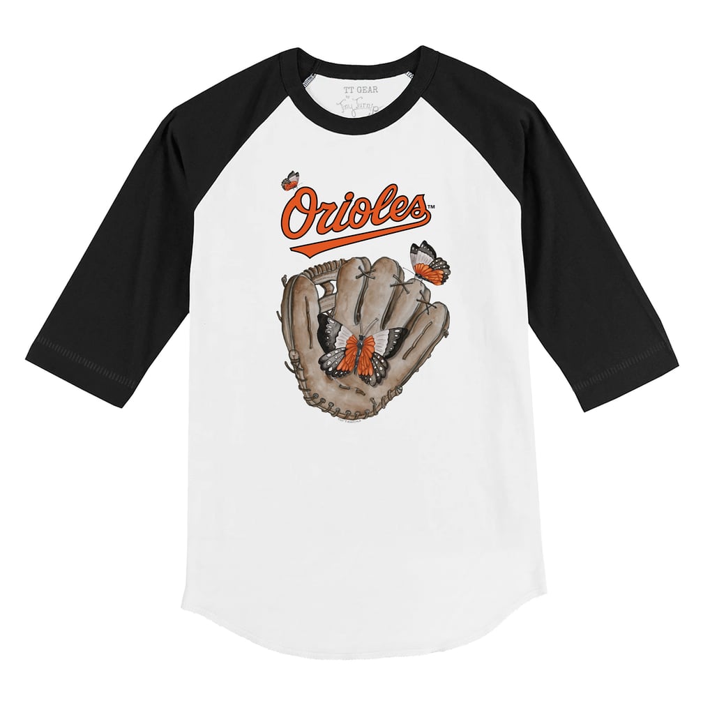 Youth Baltimore Orioles Tiny Turnip White/Black Butterfly Glove 3/4 ...