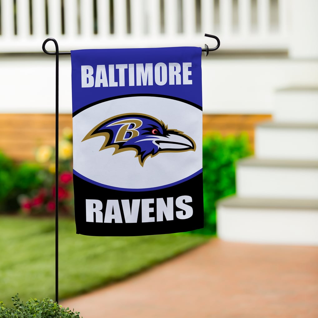  Baltimore Ravens 12.5" x 28" Scoped Logo Double-Sided Suede Garden Flag