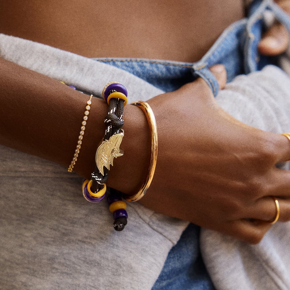  BaubleBar Baltimore Ravens Paracord Bracelet
