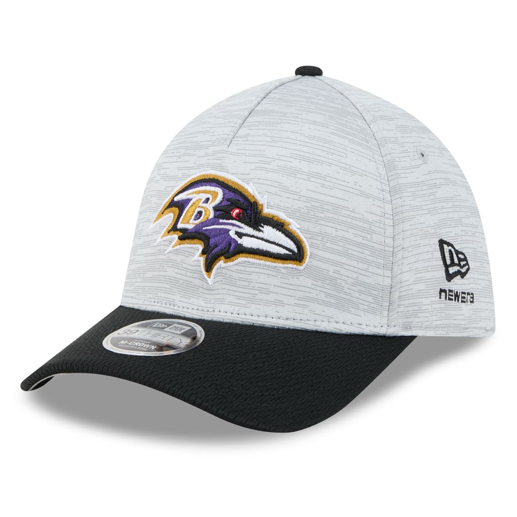 Baltimore Ravens New Era  Tech 39THIRTY A-Frame Stretch Hat - Gray
