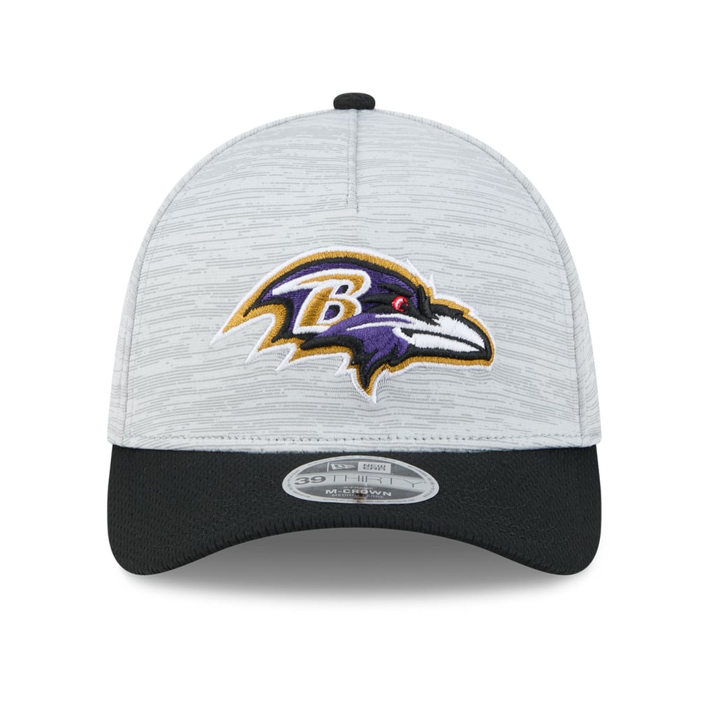 Baltimore Ravens New Era  Tech 39THIRTY A-Frame Stretch Hat - Gray
