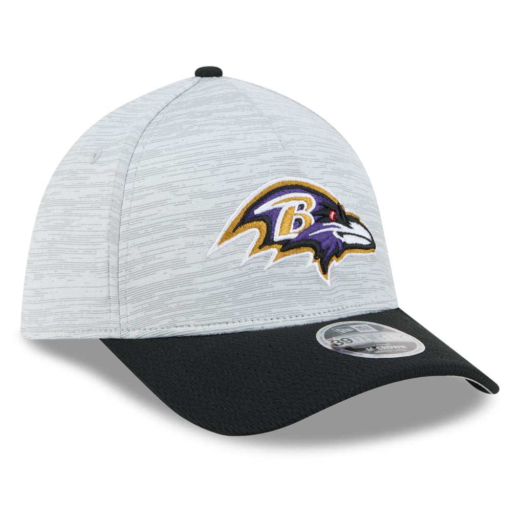 Baltimore Ravens New Era  Tech 39THIRTY A-Frame Stretch Hat - Gray
