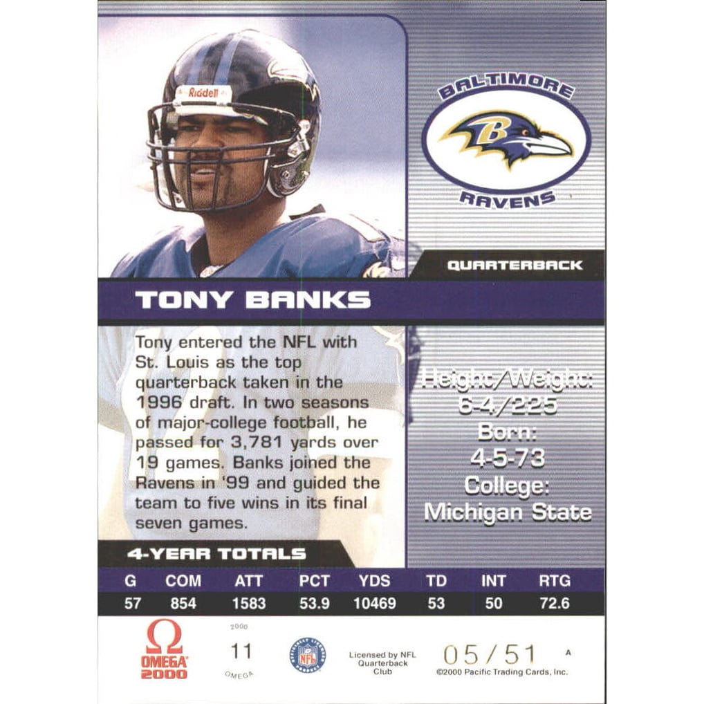 2000 Pacific Omega Copper #11 Tony Banks