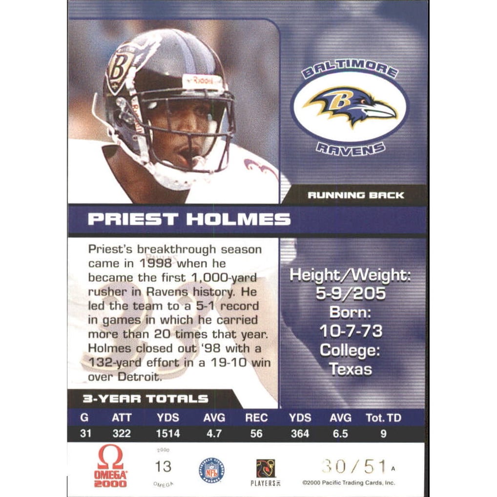 2000 Pacific Omega Copper #13 Priest Holmes