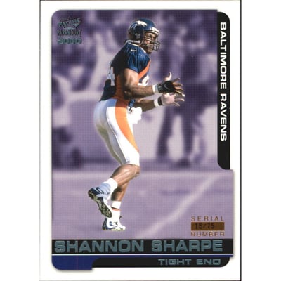 2000 Paramount Platinum Blue #21 Shannon Sharpe