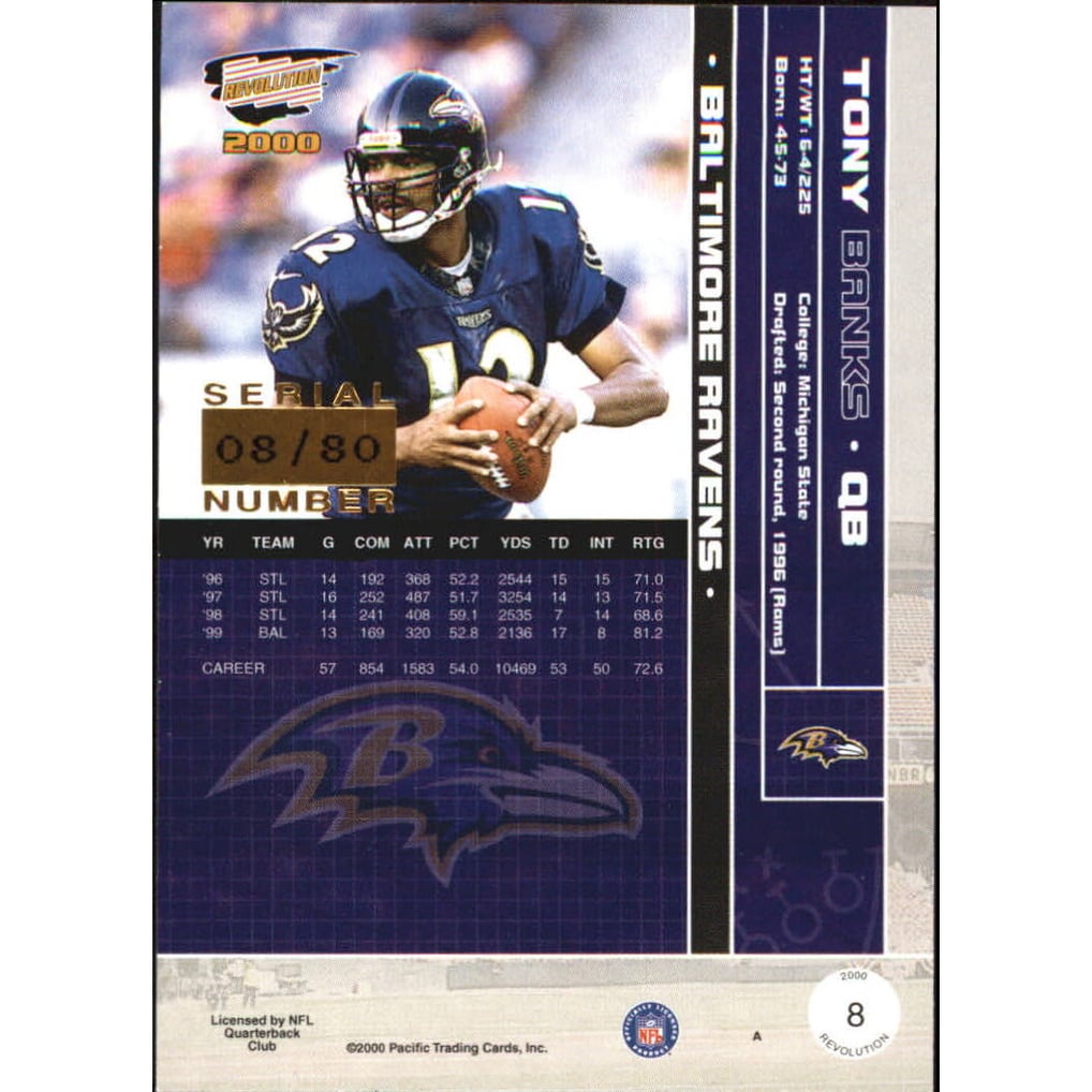 2000 Revolution Silver #8 Tony Banks