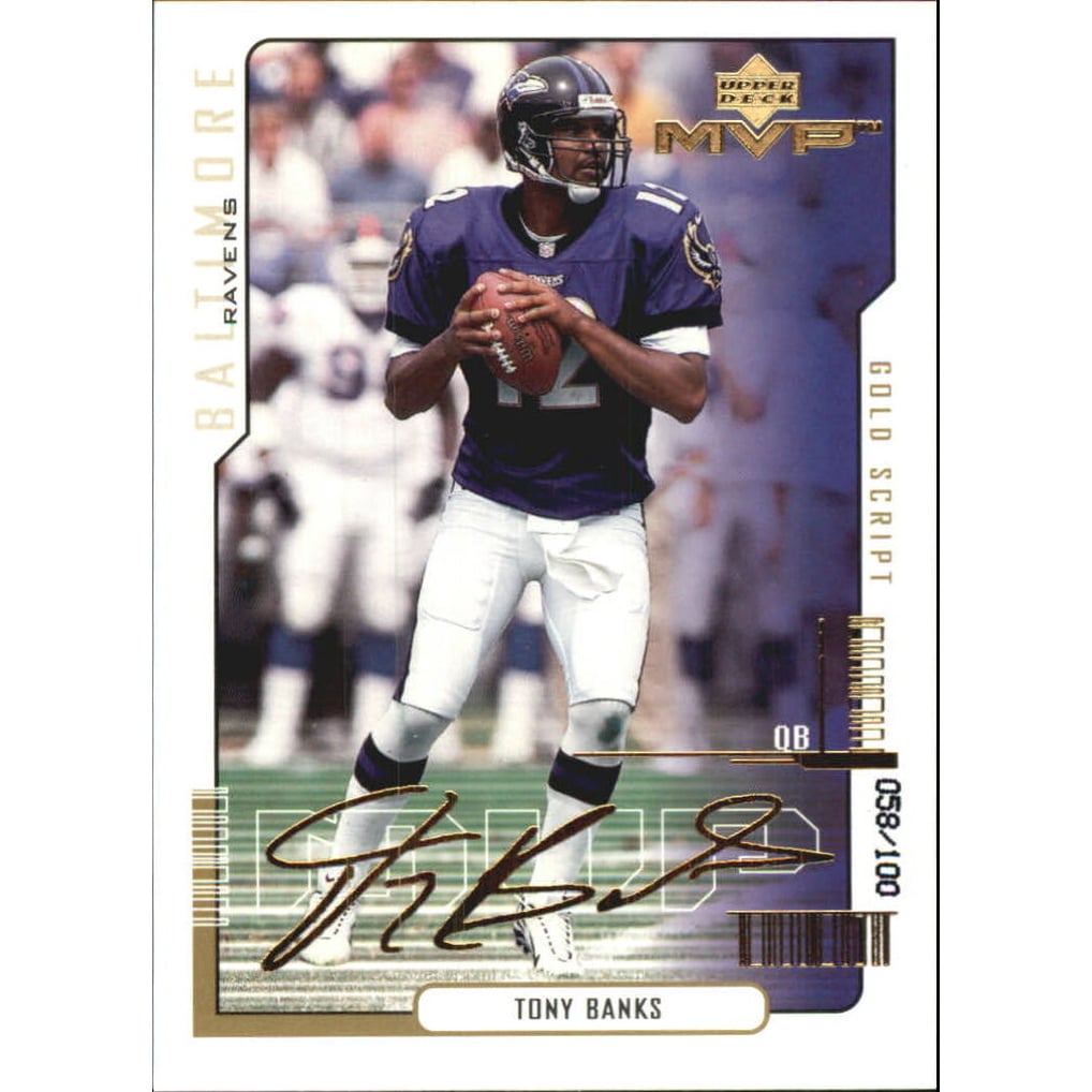 2000 Upper Deck MVP Gold Script #16 Tony Banks