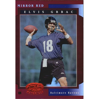 2001 Leaf Certified Materials Mirror Red #31 Elvis Grbac