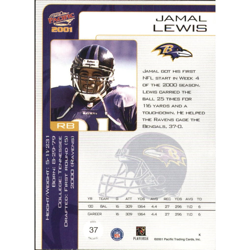 2001 Pacific Hobby LTD #37 Jamal Lewis