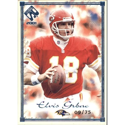 2001 Private Stock Blue Framed #7 Elvis Grbac