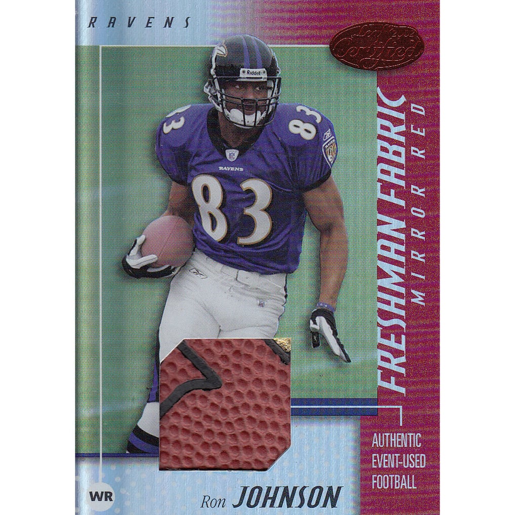 2002 Leaf Certified Mirror Red Materials #116 Ron Johnson