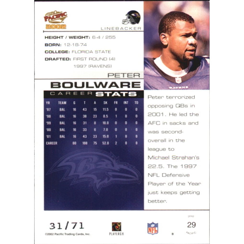 2002 Pacific LTD #29 Peter Boulware