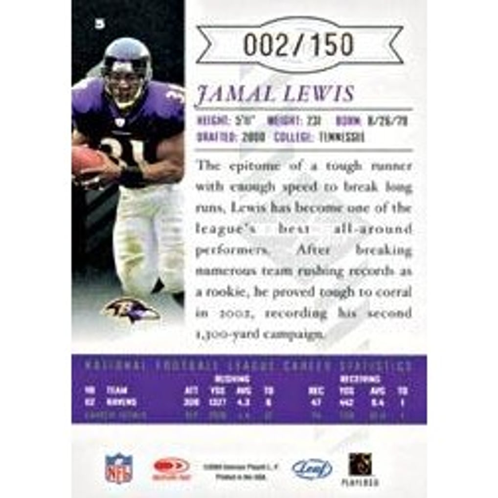 2003 Leaf Limited Bronze Spotlight #5 Jamal Lewis