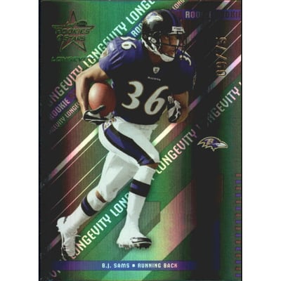 2004 Leaf Rookies and Stars Longevity Emerald #106 B.J. Sams