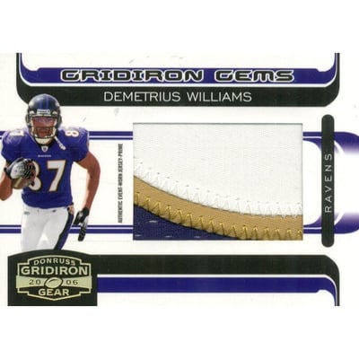 2006 Donruss Gridiron Gear Rookie Jerseys Jumbo Swatch Prime #211 Demetrius Williams